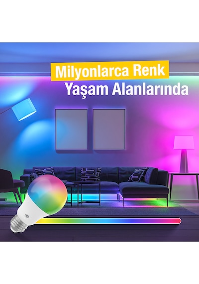 Günsan Akıllı Wifi Led Ampul Rgb Çok Renkli Tuya Ve Smart Life Uygulama Destekli 9w 2700k-6500k Ayarlanabilir Rgb - Ayarlanabilir Renk Sıcaklığı Ve Parlaklık Günsan Akıllı Wifi Led Ampul Rgb Çok Renkli Tuya Ve Smart Life Uygulama Destekli 9w 2700k-6500k Ayarlanabilir Rgb - Ayarlanabilir Renk Sıcaklığı Ve Parlaklık