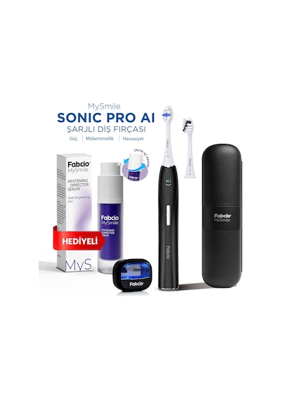 Fabcio Mysmile Sonic Pro Aı Şarjlı Diş Fırçası + Diş Beyazlatma Serumu Hediye