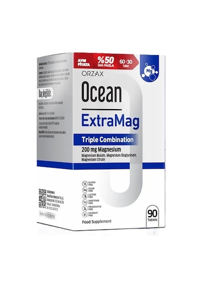 Orzax Ocean Extramag Üçlü Kombinasyon 90 Tablet