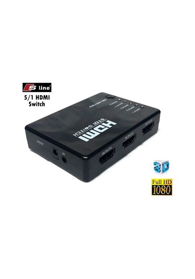 Powermaster 5 Port Hdmi Switch 5X1 Kumandalı Uyumlu