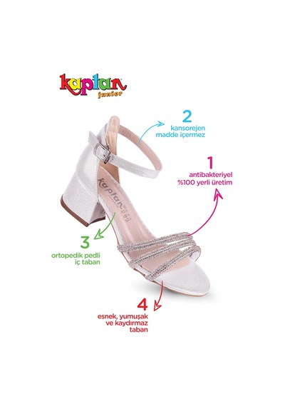 Kaptan Junior Kız Çocuk Topuklu Abiye Ayakkabı Pssk 403 001