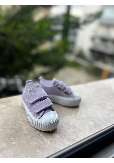 Scarpe Magiche Lila Puffy Tabanlı Kız Çocuk Sneaker Lila