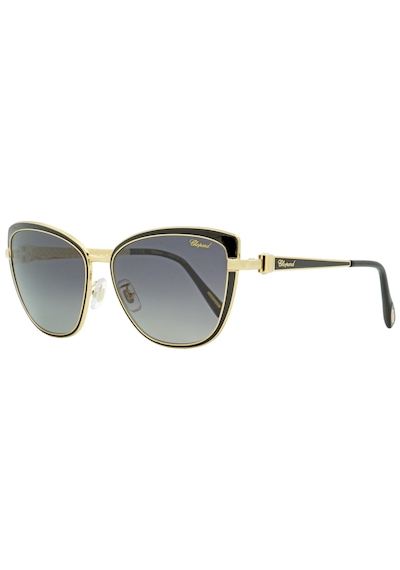 Chopard Cateye Sunglasses Schc16s 301p Gold Black Polarized 57mm
