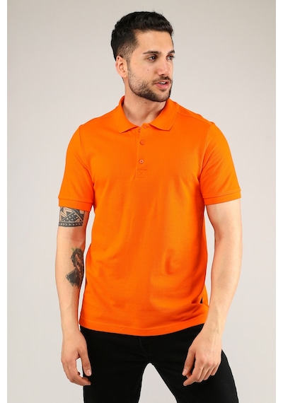 Uniprom Polo Yaka Tişört %100 Pamuk Turuncu Erkek Turuncu