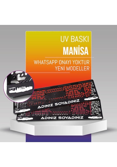 Manisa Plakalık, 2 Adet Premium Uv Baskı, Plakalıkhane