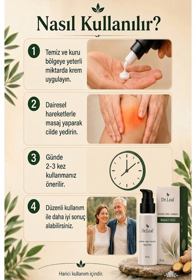 Boyun, Bel, Kas & Eklem Ağrıları Için Masaj Kremi - Diz Ve İçin Rahatlatıcı Masaj Kremi 50ml X 3 Adet