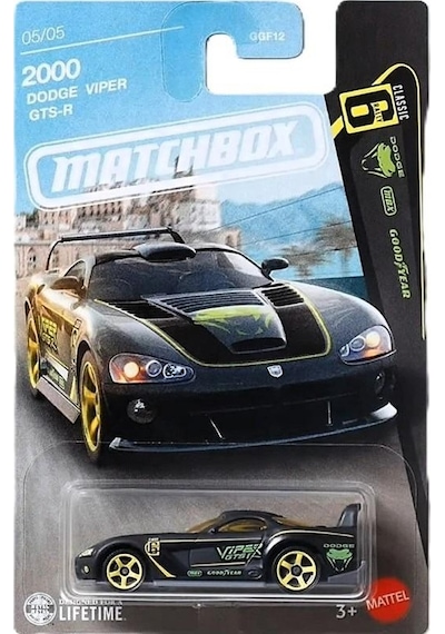 Matchbox Temalı Arabalar - 2000 Dodge Vıper Gts-r Jjr54-ggf12 Çok Renkli