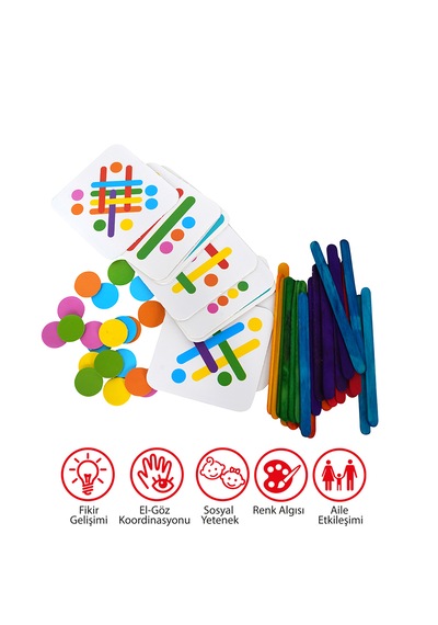 Stick Placement - Çubuk Yerleştirme Eğlenceli Ve Eğitici Kutu Oyunu