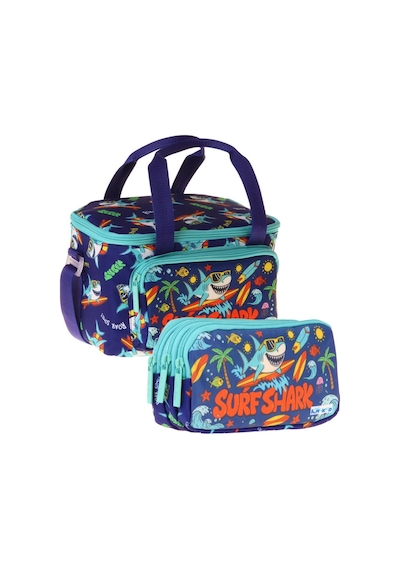 Kaukko Kids Erkek Çocuk Süper Köpekbalığı Baskılı Yeşil - Lacivert Thermo Beslenme Çantası Ve Kalemlik Seti - Setkk-l5355 Kaukko Kids Erkek Çocuk Süper Köpekbalığı Baskılı Yeşil - Lacivert Thermo Beslenme Çantası Ve Kalemlik Seti - Setkk-l5355