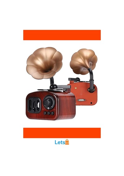 Ahşap Retro Görünümlü Gramofon Müzik Kutusu