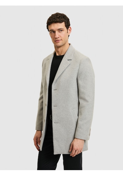 Cacharel Gri Ex. Slim Fit Palto