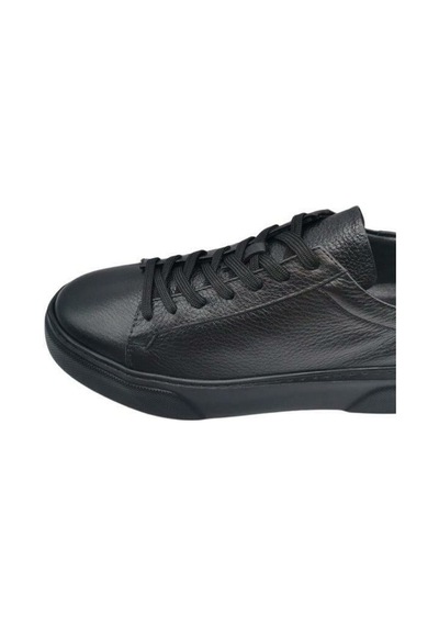 King Paolo King Shoes Cb2501 Siyah Deri Sneaker Erkek Ayakkabı Siyah