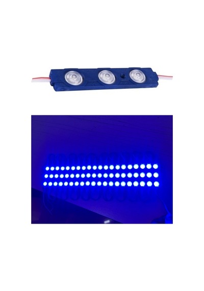 Mavi 3 Ledli Kablolu Parmak Led 12 V 5 Adet