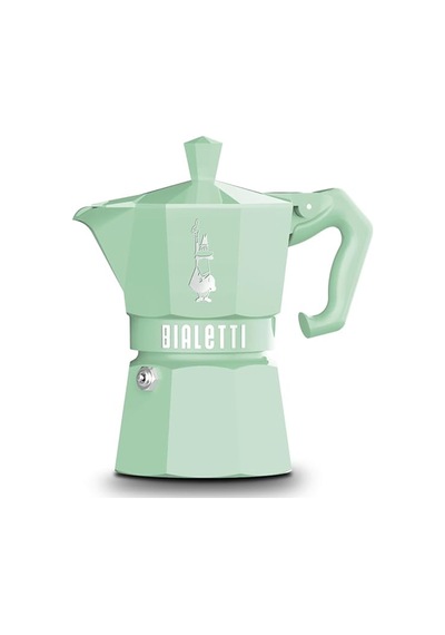 Bialetti - Exclusive: 3 Cups Ocak Üstü Espresso Pişirici - 130ml - Yeşil Renk - Alüminyum Gövde - Patentli Güvenlik Valfi - Tüm Ocak Türleri İçin Uygundur İndüksiyon Hariç Sku: Smg8690010538345