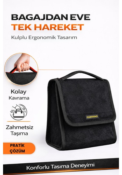 Oto Bagaj Organizer Bagaj Çantası S Boy Kaymaz Cırt Bantlı Velur Kompakt Düzenleyici - Scx3