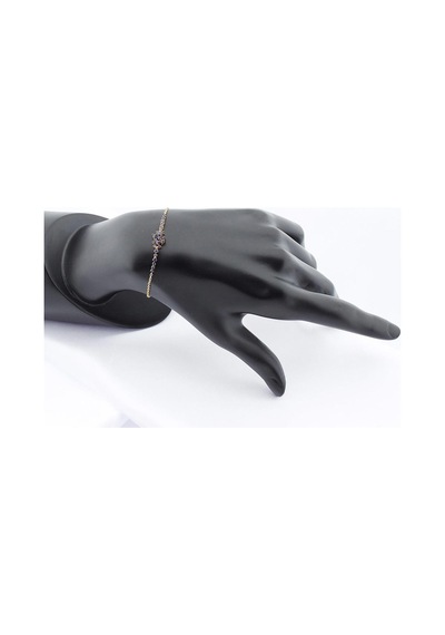 14 Ayar Altın 0.69 Karat Safir Üzüm Salkımı Bileklik Rose Gold