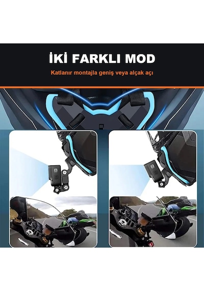 Newdaki Aksiyon Kamera Kask Çene Montaj Aparatı Jaw Mount Gopro Hero 13 Djı Osmo Action 6 Insta360 Uyumlu Siyah