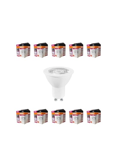 4.5w Gu10 Led Ampul, 6500k Beyaz Işık, 10'lu Ekonomik Paket, 15.000 Saat Ömür