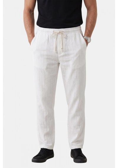 Deep Sea Deepsea Beyaz Çizgi Dokulu Rahat Kesim Yazlık Spor Pantolon Hafif Kumaş Modern Tasarım 2600263 Deep Sea Deepsea Beyaz Çizgi Dokulu Rahat Kesim Yazlık Spor Pantolon Hafif Kumaş Modern Tasarım 2600263