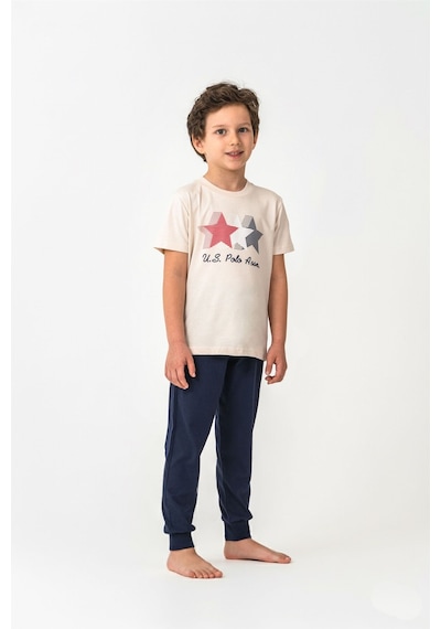 U.S. Polo Assn. U.s. Polo Assn. Erkek Çocuk Beyaz Pijama Takım Us2441-c-v2