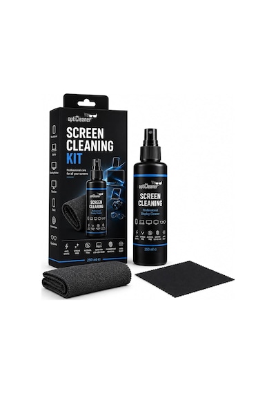 Lexroo Ekran Temizleme Seti, 250 Ml Sprey, Büyük Mikrofiber Bez Ve 15 18 Cm Gözlük Bezi, Laptop