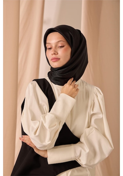 Silk Home Düz Shiny Eşarp 75006-54 siyah