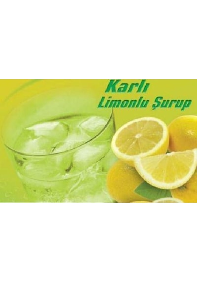 Karlı Buzlu Limonata Konsantresi Hazır Limon Şurubu Suyu
