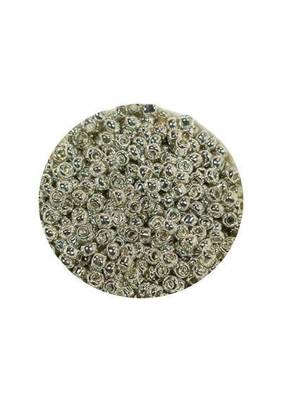 Dökme Cam Kum Boncuk 11/0 2 Mm - 60 Gram - Gümüş - Bnc057 Diğer