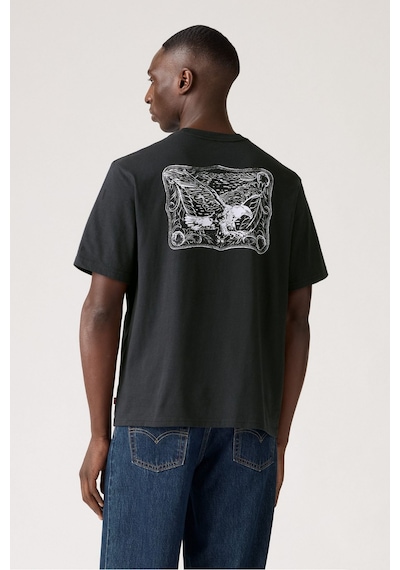 Levi's Erkek Relaxed Fit Eagle Buckle Jet Siyah T-shirt-a2082-0365 Siyah