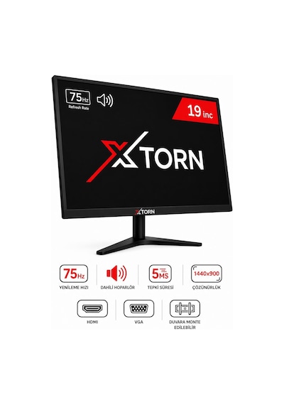 Torn 19" Geniş Ekran 75 Hz 5ms Dahili Hoparlör Vga,hdmı,ses Sesli Led Monitör