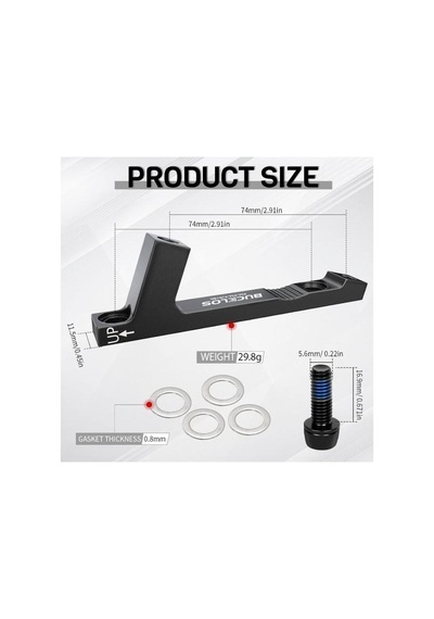 Bisiklet Disk Fren Adaptörü Post Mount 180mm Dönüştürücü Ön Arka Disk Fren Adaptörü Pm-pm-f180 Ön