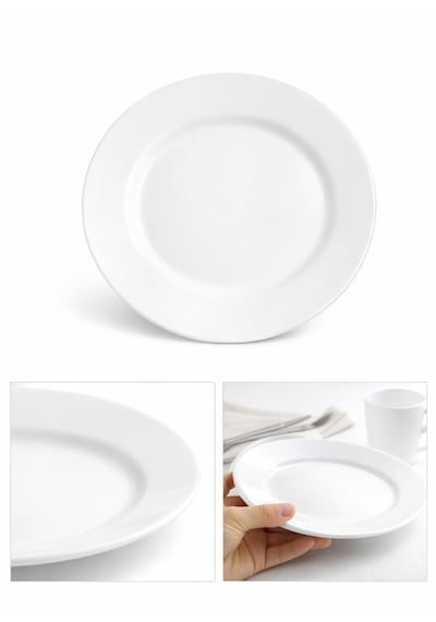 Melamin Servis Tabağı 26 Cm Beyaz - Yemek Tabağı Beyaz