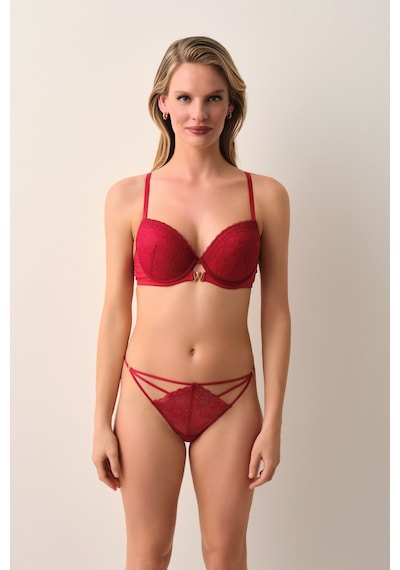 Suwen Passion Dantelli Yarı Destekli Balenli Sütyen St4451609a102 Bordo