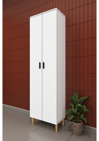 Modern 2 Kapaklı Çok Amaçlı Mutfak Banyo Dolabı %100 Mdf Erzak Kiler Dolabı Fd03 Beyaz