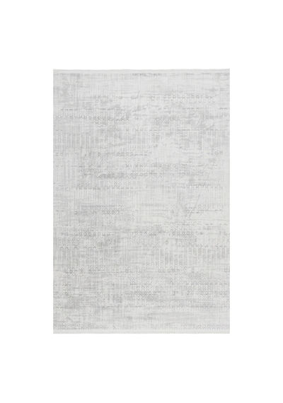 Merinos Vista %100 Akrilik Beyaz Gri Desenli Kesme Halı Yolluk Antre Koridor Salon Halısı 79300-95