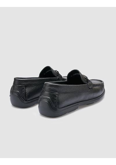 Cabani %100 Hakiki Deri Siyah Toka Detaylı Erkek Loafer Siyah