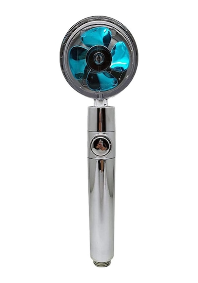 360 Derece Dönebilen Pervaneli Turbo Tazyikli Duş Başlığı Krom