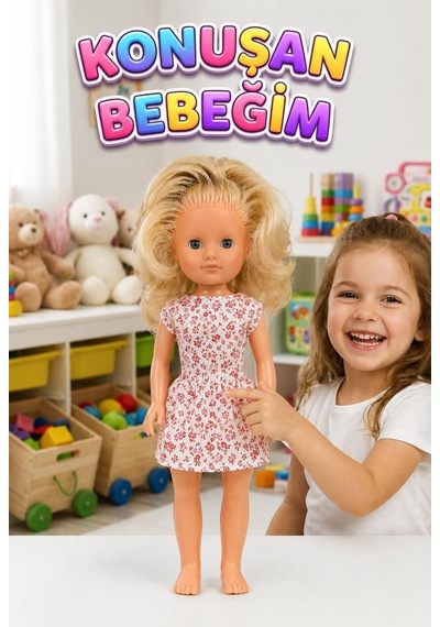 Alya Türkçe Konuşan Etkileşimli Eğitici Oyuncak Bebek 40 Cm Kafası Ve Kolları Et Bebek 09890228