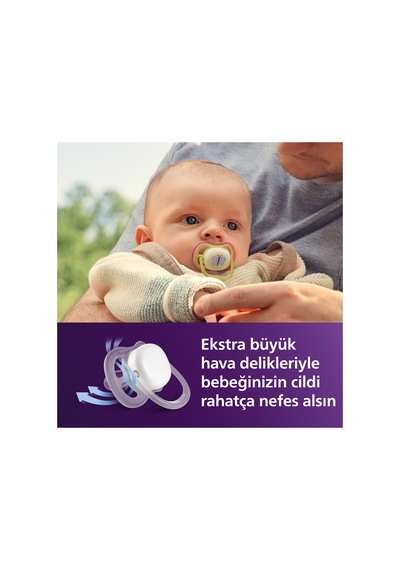Ultra Air Gece Emziği, Ortadontik, Karanlıkta Parlayan, 0-6 Ay, Kız, Scf376/25 Gece Kelebeği