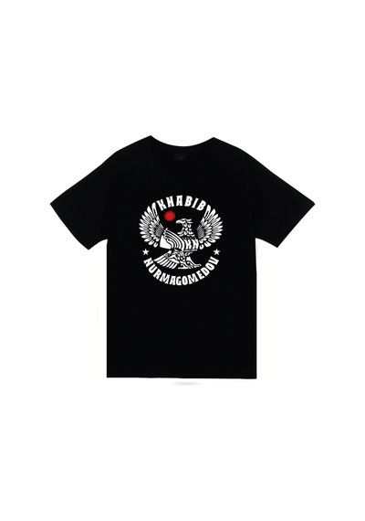 Stoned&Fame Khabib Nurmagomedov Baskılı Unisex %100 Pamuk Siyah T-shirt SIYAH