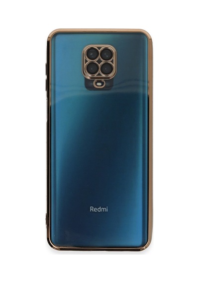 Xiaomi Redmi Note 9 Pro Uyumlu Kılıf Lensli Silikon - Gold