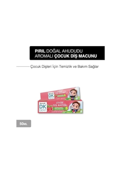 Dermokil Dk Dent Pırıl Ahududu Aromalı Vegan Çocuk Diş Macunu 50 Ml