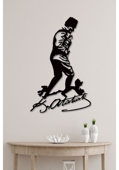Gowpenart Atatürk Kocatepe'de Dekoratif Siyah Metal Duvar Tablosu