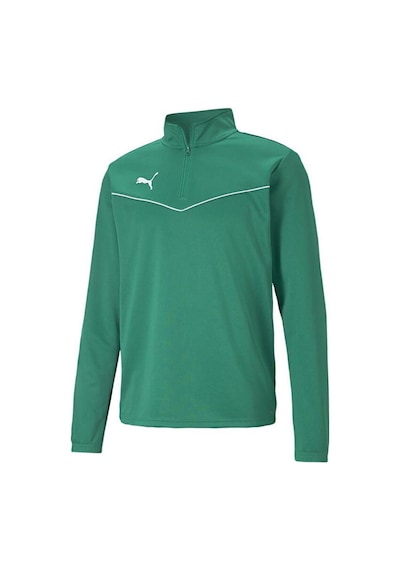 Puma Teamrise 1/4 Zip Top Erkek Futbol Antrenman Uzun Kollu Tişört 65739405 Yeşil 001