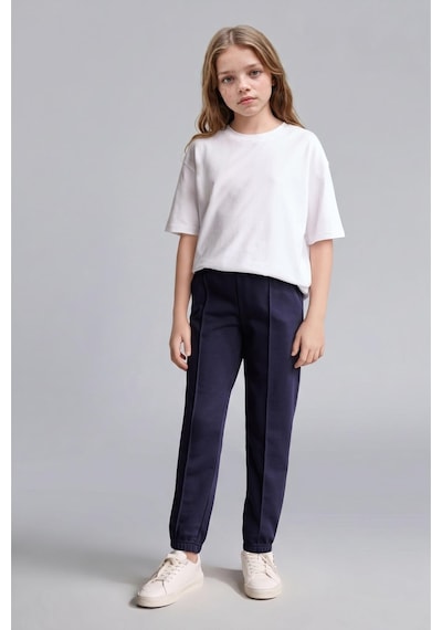 Defacto Esnek Belli Cepli Jogger Eşofman Altı Kız Çocuk X9036a626aunv241 Lacivert-nv241