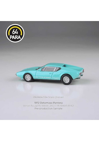 Para64 De Tomaso Pantera 1972 Verde Aqua Lights Down Pa-55645 Çok Renkli