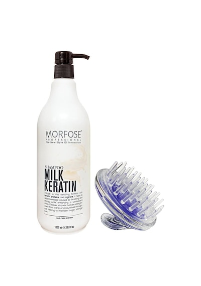 Morfose Keratin Sütü Şampuan 1 L + Saç Bakım Fırçası