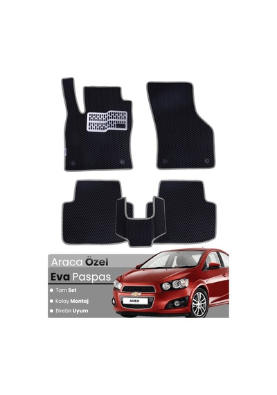Chevrolet Aveo 2012-2015 Uyumlu Eva Paspas Tam Set Araca Özel,su Geçirmez,kolay Montaj 768
