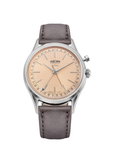 Vulcain Cricket President 39mm Salmon Limitli Üretim Mekanik Alarm Erkek Kol Saati Metalik