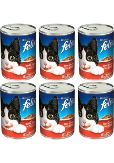 Purina Felix Sığır Etli Konserve Yetişkin Kedi Maması 6 x 400 G